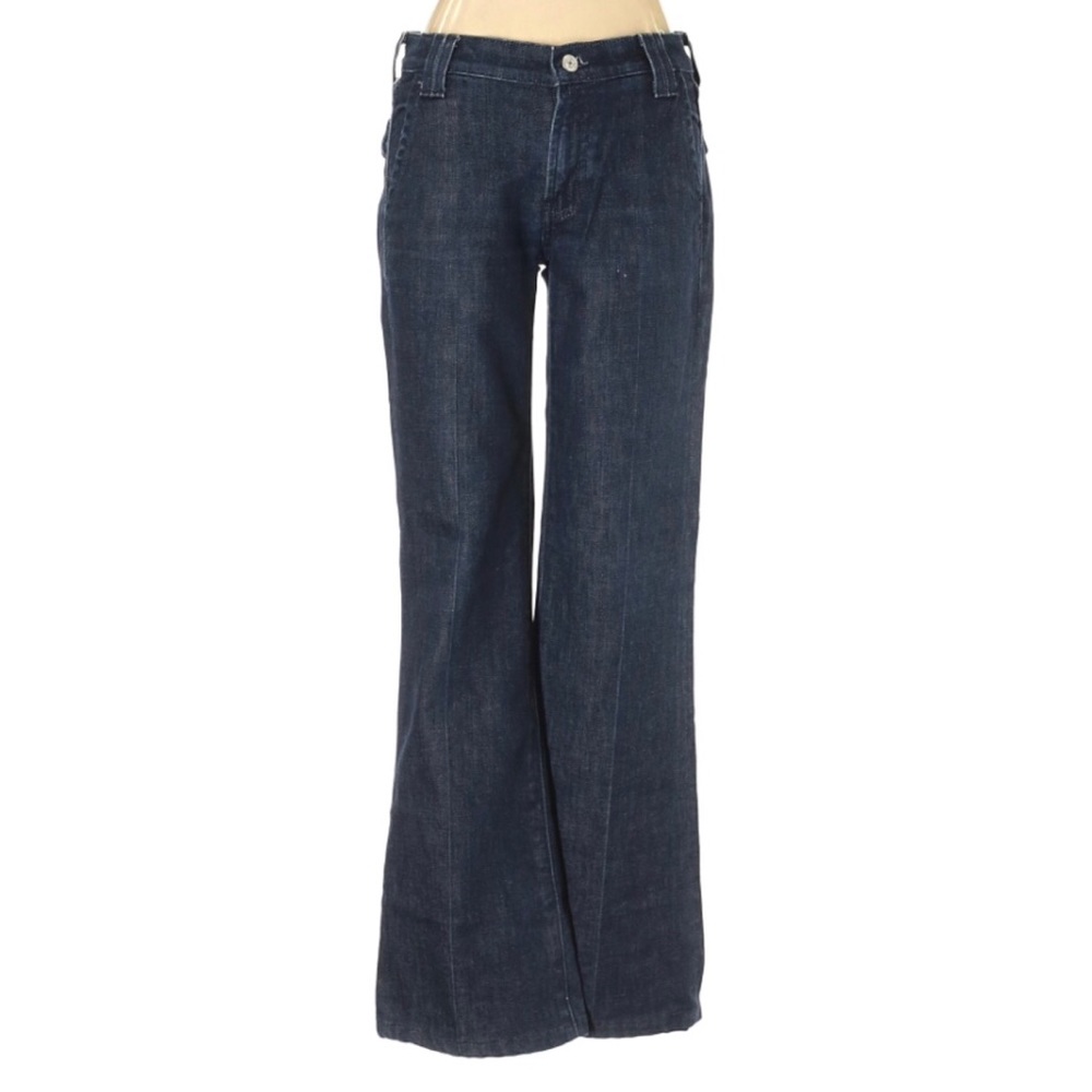 7 For All Mankind Dark Wash Flair Leg Jeans Sz 27